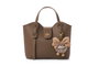 Lucky Bees Bolso de Hombro Celeste de Cuero de Polivinilo para Mujer, Accesorio Elegante y Sofisticado para el Día a Día