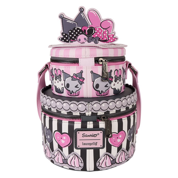 Loungefly Bolso bandolera My Melody and Kuromi Sanrio 17,78x13,46x19,05cm