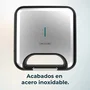 Cecotec 02953 Sandwichera Rock'ntoast Square + Negro, Acero inoxidable