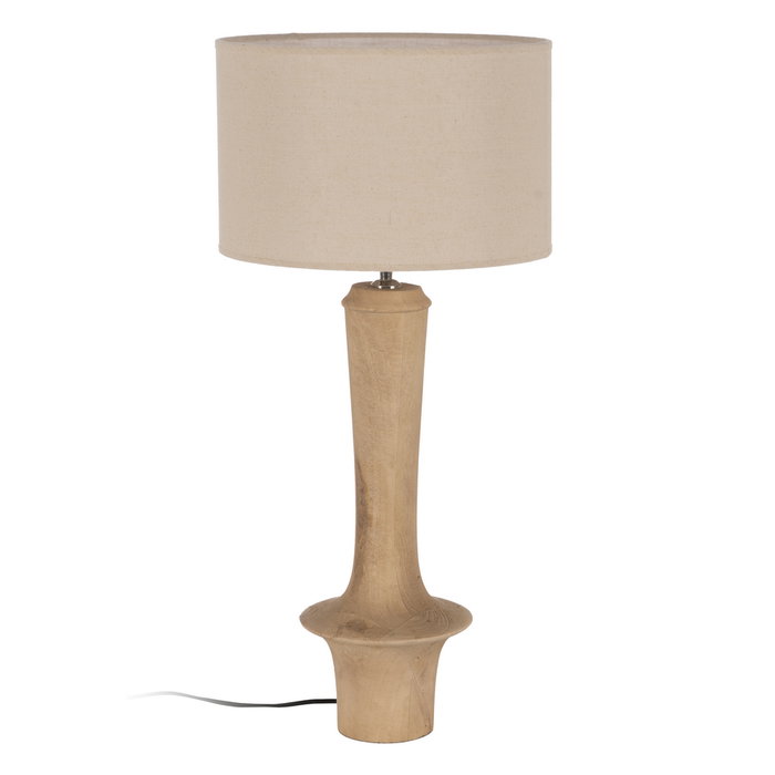 Base Lámpara Mesa Natural 19 X 19 X 50 cm