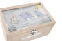 DKD Home Decor Baby safari 22 Caja Decorativa Mdf Gris Natural 30 x 20 x 15 cm (2 Unidades)