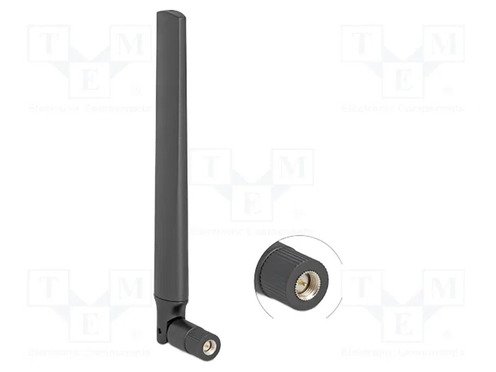 DeLOCK 81463 Antena Omnidireccional 5G LTE GNSS WiFi 6 SMA Negra DeLOCK 81463 Antena Omnidireccional 5G LTE GNSS WiFi 6 SMA Negra