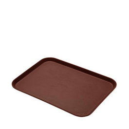 Dbmark Bandeja Camarero Rectangular Antideslizante 38x51 cm, Polipropileno, Color Negro (Set de 6)