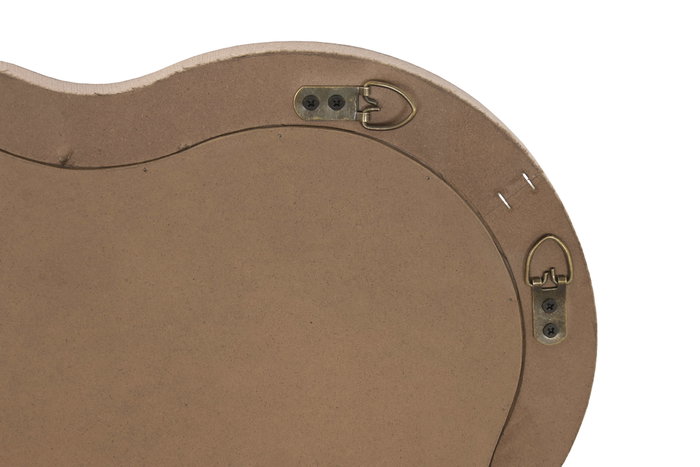 DKD Home Decor Espejo Tapizado en Lino Beige 61x91,5 cm