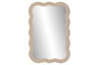 DKD Home Decor Espejo Tapizado en Lino Beige 61x91,5 cm