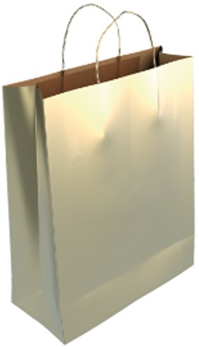 ANDINA Bolsa de Papel Kraft Liso 40x46x18 cm Crudo/Oro Tamaño XL ANDINA Bolsa de Papel Kraft Liso 40x46x18 cm Crudo/Oro Tamaño XL