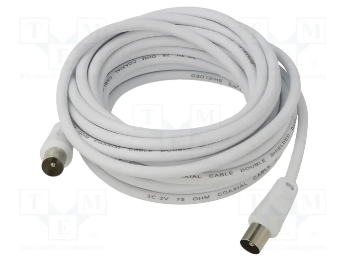 GOOBAY Cable Coaxial de Antena de 5m con Conectores en Ambos Lados