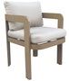 DKD Home Decor Mesa de Comedor para Terraza y Jardín, Set de 7 Piezas en Aluminio y Olefina Marrón, 105 x 75 x 182 cm