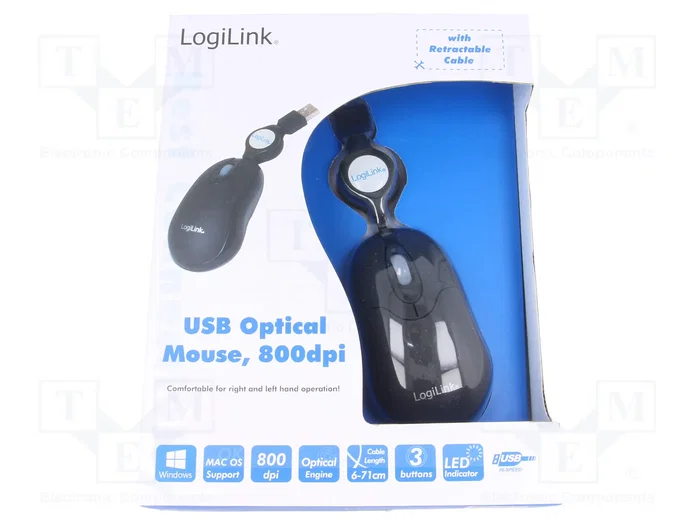 LogiLink ID0016 Ratón Óptico Negro LogiLink ID0016 Ratón Óptico Negro