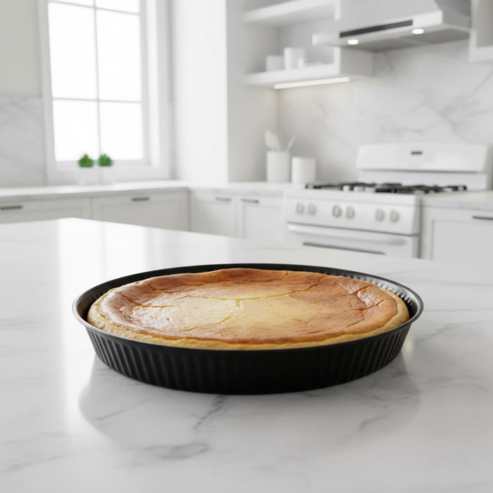 Molde Tarta Hondo Acero Pintado Sweet Grey Quid 32x3 cm (12 Unidades)