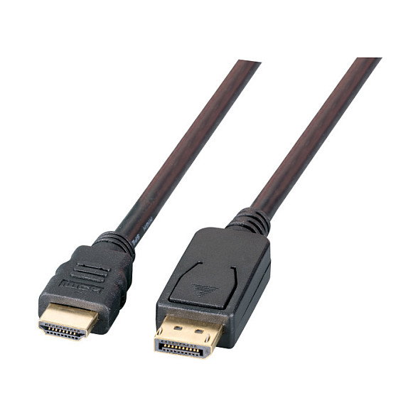 EFB Elektronik Adaptador de vídeo DisplayPort a HDMI K5561SW.1V2, 1 m, Negro EFB Elektronik Adaptador de vídeo DisplayPort a HDMI K5561SW.1V2, 1 m, Negro