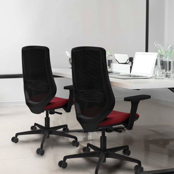 PIQUERAS Y CRESPO Silla de oficina Mardos con mecanismo Sincro, Crema y Negro PIQUERAS Y CRESPO Silla de oficina Mardos con mecanismo Sincro, Crema y Negro