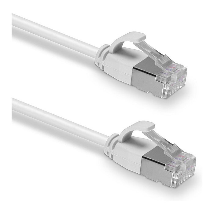 LINDY Patchkabel Cat.6A U/FTP (STP) Ultra Slim Gris 0.5m, 30 AWG, Cobre, 500 MHz, RJ-45 Macho Derecho
