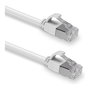 LINDY Patchkabel Cat.6A U/FTP (STP) Ultra Slim Gris 0.5m, 30 AWG, Cobre, 500 MHz, RJ-45 Macho Derecho