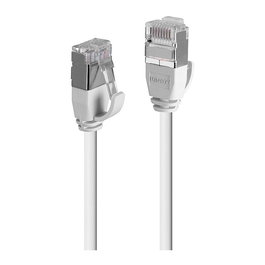 LINDY Patchkabel Cat.6A U/FTP (STP) Ultra Slim Gris 0.5m, 30 AWG, Cobre, 500 MHz, RJ-45 Macho Derecho