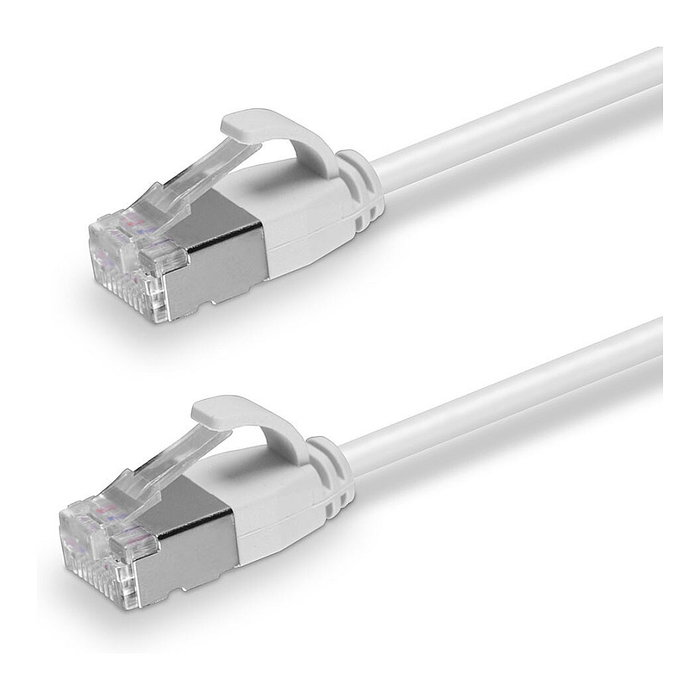 LINDY Patchkabel Cat.6A U/FTP (STP) Ultra Slim Gris 0.5m, 30 AWG, Cobre, 500 MHz, RJ-45 Macho Derecho