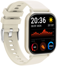 Denver Smartwatch con Bluetooth, frecuencia cardíaca y presión arterial - Blanco