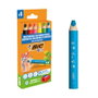 BIC Kids Lápices de Colores Multisuperficie 3 en 1, Estuche de 6 Unidades