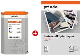 Prindo Classic XL Value Pack Negro, Cian, Magenta, Amarillo y Blanco
