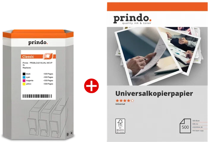 Prindo Classic XL Value Pack Negro, Cian, Magenta, Amarillo y Blanco Prindo Classic XL Value Pack Negro, Cian, Magenta, Amarillo y Blanco