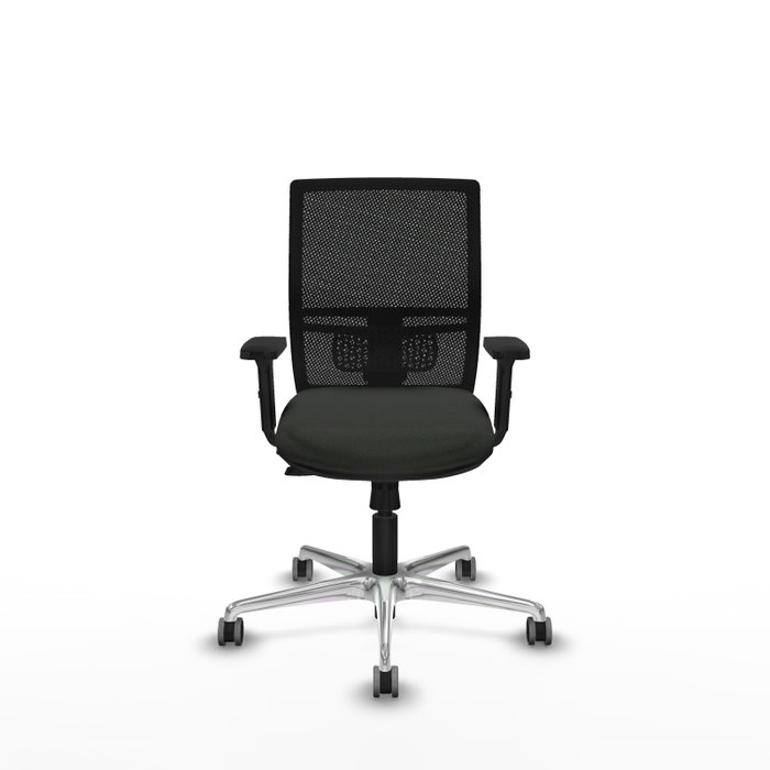 PIQUERAS Y CRESPO Silla de oficina Yunquera con mecanismo Sincro/Traslack Negro