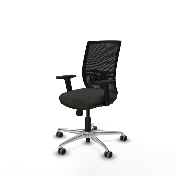 PIQUERAS Y CRESPO Silla de oficina Yunquera con mecanismo Sincro/Traslack Negro