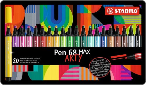 STABILO PEN 68 MAX ARTY LINE Estuche Metal de 20 - Set de 5 STABILO PEN 68 MAX ARTY LINE Estuche Metal de 20 - Set de 5