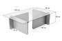 Nordure Mesa de Centro Flavio Nogal Cristal Templado Tablero Melamina 105x65x30 cm