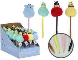 POESSA Set de 24 Bolígrafos Pompom Lady Bird