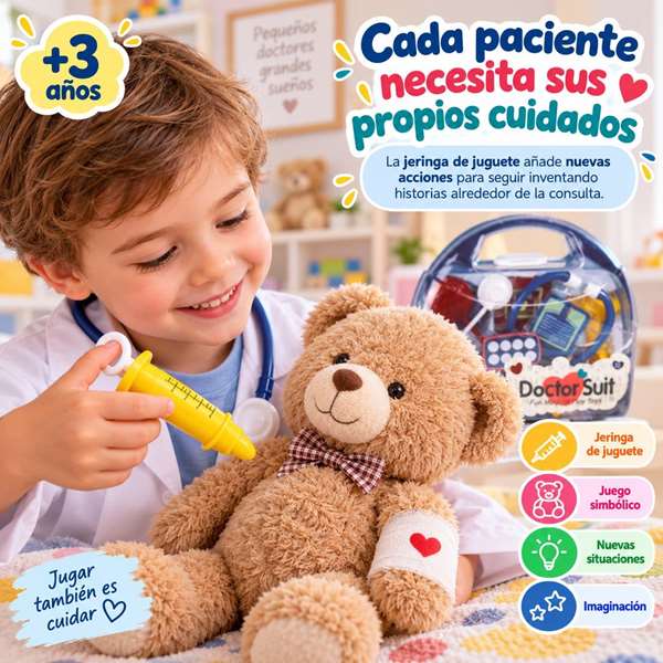 JugaToys Maletín Doctor con 10 accesorios