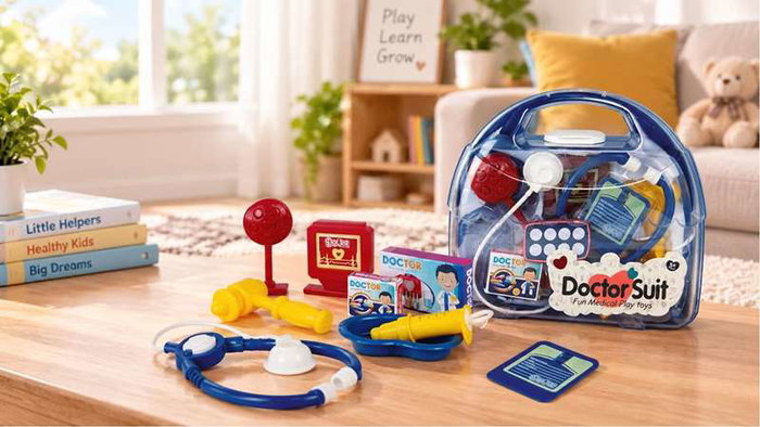JugaToys Maletín Doctor con 10 accesorios