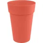 Brosserie Cardot 013630OTBSX3 - Jarrón redondo alto Toscana - Ø 46 x H. 65 cm - 67 L - Naranja terracota - Interior/Exterior