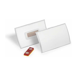 Durable Placas de identificación transparentes 9 cm x 5,4 cm