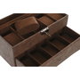DKD Home Decor Joyero PU MDF 27,5x11x15,5 Marrón