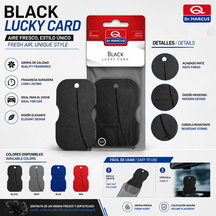 Drmarcus Ambientador Lucky Card Black Drmarcus Ambientador Lucky Card Black