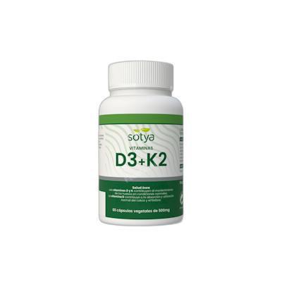 SOTYA Vitamina D3+K2 500mg 60 Cápsulas SOTYA Vitamina D3+K2 500mg 60 Cápsulas
