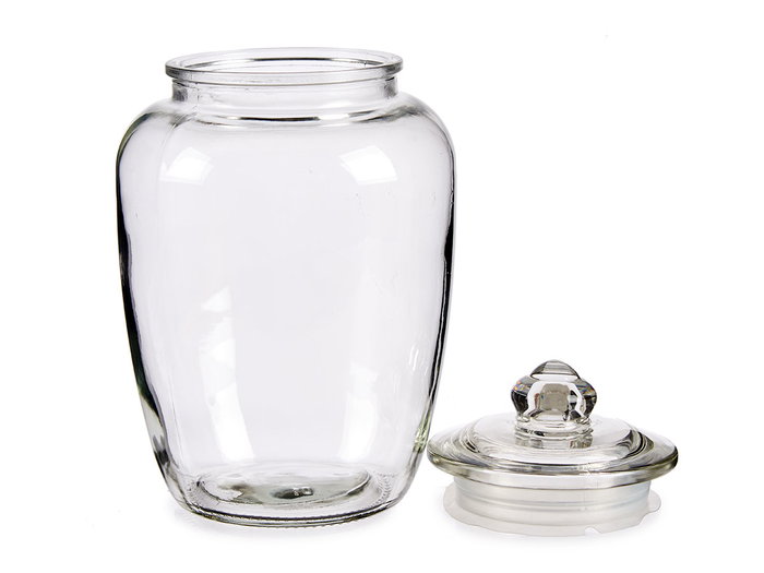 Vivalto Bote Vidrio Hermetico 2,3L Transparente 15x23.8x15 cm (Set de 8)