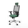 PIQUERAS Y CRESPO Silla de oficina Horna con mecanismo Sincro/Traslack Verde esmeralda y Gris