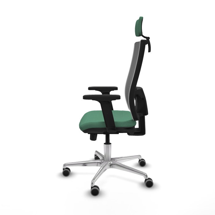 PIQUERAS Y CRESPO Silla de oficina Horna con mecanismo Sincro/Traslack Verde esmeralda y Gris