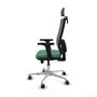 PIQUERAS Y CRESPO Silla de oficina Horna con mecanismo Sincro/Traslack Verde esmeralda y Gris
