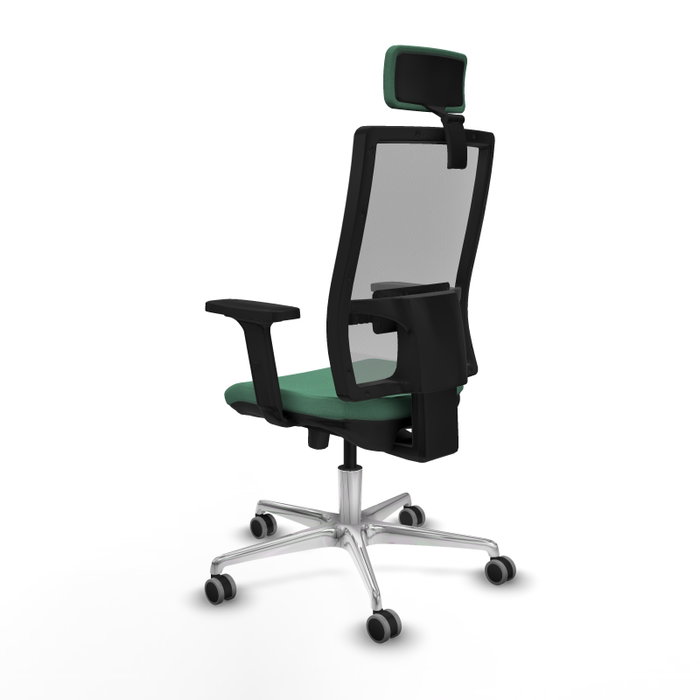 PIQUERAS Y CRESPO Silla de oficina Horna con mecanismo Sincro/Traslack Verde esmeralda y Gris