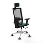 PIQUERAS Y CRESPO Silla de oficina Horna con mecanismo Sincro/Traslack Verde esmeralda y Gris