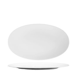 Royal Porcelain Fuente Oval Coupe, fuente de porcelana fina bone china para servir, 34x20 cm