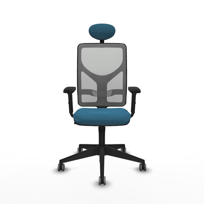 PIQUERAS Y CRESPO Silla de oficina Motilla con mecanismo Sincro, Verde petróleo y Gris PIQUERAS Y CRESPO Silla de oficina Motilla con mecanismo Sincro, Verde petróleo y Gris