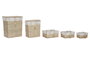 Cesta Ropa Basicos DKD Home Decor Natural Beige 35 x 56 x 47 cm Set de 5