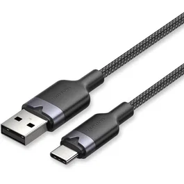 Vention Cable USB 2.0 Tipo-C a USB-A CTNBH para Carga Rápida de 60W y Datos 480Mbps, 2 Metros, Negro, Conectores Niquelados
