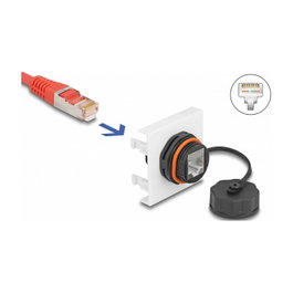 DeLOCK Módulo de red Easy 45 RJ45 Cat.6A 45 x 45 mm Negro