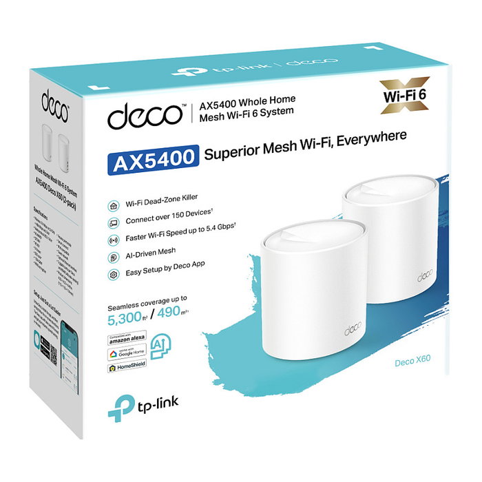 TP-Link Deco X60 AX3000 Wi-Fi 6 Sistema Mesh (2-pack) Blanco