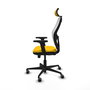 PIQUERAS Y CRESPO Silla de oficina Jorquera con mecanismo Sincro/Traslack, Amarillo y Blanco