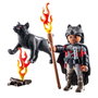 PLAYMOBIL Guerrero Con Lobo, Figura Special Plus 71482, Figura de Acción con Capa y Lobo con Articulaciones Móviles, Juguete para Niños +4 Años